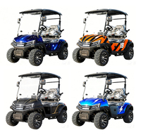 Voiturette de golf électrique populaire de style américain 4 places avec choix de couleurs illimités et capacité de rangement supplémentaire accrue