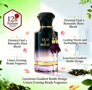 Profumo da Viaggio per Uomo <span class=keywords><strong>AHMED</strong></span> Oud & Roses Ambergris 60mL, Fragranza Araba Mediorientale di Alta Qualità, Zhejiang - Product Image 1