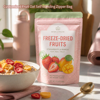 Pochette refermable en aluminium imprimée sur mesure avec fermeture à glissière pour fruits secs, sachet refermable en gros