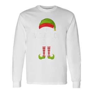 Camiseta de manga larga navideña familiar a juego con diseño de elfo soltero para fiesta de pijamas en grupo - Product Image 1