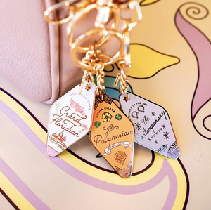 9 ชิ้นสุดน่ารักสำหรับคนรักดนตรี พวงกุญแจโลหะผสมสังกะสีชุบนิกเกิลสีดำ กันน้ำ น้ำหนักเบา ของขวัญการ์ตูนสุดสนุกสำหรับผู้หญิง - Product Image 4