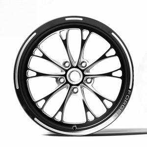 Turio New Custom Drag Racing Forged Aluminum Multi-Spoke Black Skinny Front Rear Beadlock Wheels (15x3.5/17x3.5/15x4/17x4 - Product Image 5