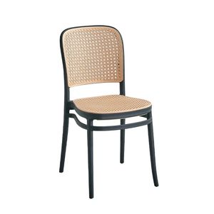 Classic Design Colored <b>High</b> <b>Back</b> Stackable Restaurant Cafe <b>Chair</b> Plastic Rattan Dining <b>Chairs</b> <b>for</b> <b>Sale</b> - Product Image 1
