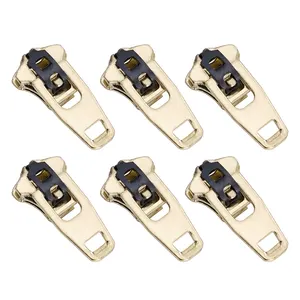 5 Antique Brass, Metal, YKK Auto Lock Zipper Slider, Zinc Alloy