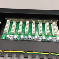 Panel Patch CAT6 Terlindung 1U 48 Port Densitas Tinggi FTP RJ45 Rakitan Rak dengan Kontak Berlapis Emas 48 Port CAT6 STP Patch Panel