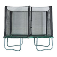 Trampolín Elástico Rectangular de 14*16 pies para Interiores/Exteriores, Trampolín Plegable de PVC/PP con Marco de Acero para Adultos/Niñas