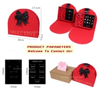 Großhandel New Red 8 Seifen rosen gewölbte Hands chleife Schmuck verpackung für Thanksgiving Weihnachts geschenke Öffnen Sie Blumen ringe Box