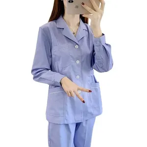 Traje de Enfermera de Manga Corta para Mujer, Uniforme de Trabajo para Dentistas de Hospital, Bata de Maternidad de Dos Piezas, Versión Delgada de Verano - Product Image 2