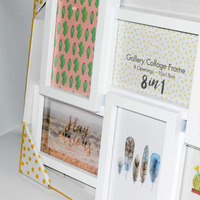 Cadre photo PS en plastique personnalisé à prix réduit Carré multi-styles de tailles A4 avec verre Plexiglas Joli cadre photo pour documents