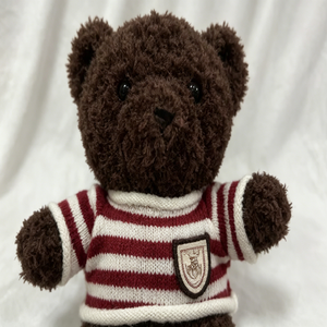 Boneka <span class=keywords><strong>Beruang</strong></span> Gaya Preppy dengan Sweater, Hewan Boneka Mini dengan Lencana Bordir, Dekorasi Meja - Product Image 5