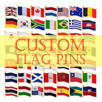 Broche personnalisée en gros avec logo sur mesure, badge en métal émaillé vierge, épinglette drapeau national