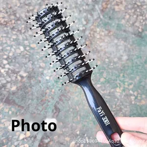 <span class=keywords><strong>Brosse</strong></span> à <span class=keywords><strong>cheveux</strong></span> en plastique à picots <span class=keywords><strong>pour</strong></span> massage du cuir chevelu, ionique, <span class=keywords><strong>pour</strong></span> hommes adultes, <span class=keywords><strong>pour</strong></span> <span class=keywords><strong>cheveux</strong></span> raides ou <span class=keywords><strong>bouclés</strong></span>, cadeau de toilettage, vente en gros, 20cm+ - Product Image 6