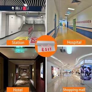 Letrero de Salida LED Recargable SMD Personalizado para Vestíbulo Interior de Hotel, Luz de Emergencia, Luminaria Empotrada de ABS - Product Image 6