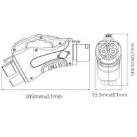 Adaptateur CCS2 vers GBT EV, compact, léger, idéal pour les voyages, haute puissance 1000V 300A pour les distributeurs et les importateurs, WrightCharge