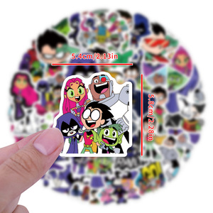 60 Pezzi Adesivi PVC Graffiti dei Teen Titans per Valigie e Borracce, Impermeabili, Decorazioni per la Casa, Vendita all'Ingrosso - Product Image 4