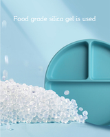 Ensemble d'alimentation pour bébés et enfants avec logo personnalisé Assiette en silicone de qualité alimentaire pour le dîner pour apprendre à manger de façon indépendante