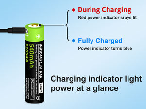 Micro USB Charge AAA P1054A 10440 540mAh Batería recargable de iones de litio de alta capacidad para herramientas eléctricas de linterna - Product Image 6