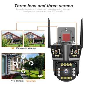 6MP draadloze IP-camera beveiliging nachtzicht waterdicht PTZ <span class=keywords><strong>3</strong></span> lens drie schermen wifi CMOS-sensor voor buitenbewaking - Product Image 2