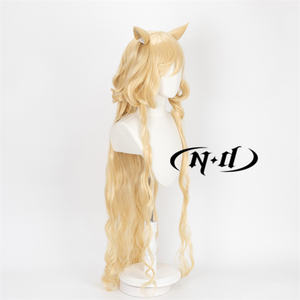 <span class=keywords><strong>Peluca</strong></span> de Cosplay ND Viviana Premium Resistente al Calor, 130% de Densidad, del Juego Arknights, <span class=keywords><strong>Caballero</strong></span> de las Velas, Cabello Largo Marrón Claro, Fibra Sintética - Product Image 5
