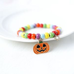 Pulsera de cuentas con dijes de Halloween, estilo chic y punk, con motivos de calabaza, fantasma, murciélagos y muerte, para fiestas infantiles - Product Image 4