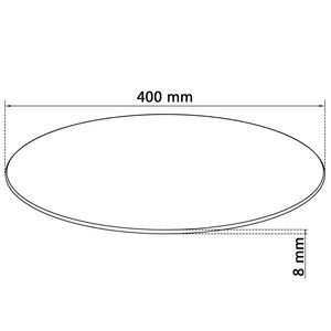 VidaXL W2B tavolo rotondo rotondo da esterno da 15.7 pollici trasparente in vetro temperato Top resistente ed elegante - Product Image 3