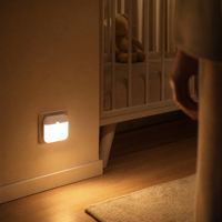 Veilleuse LED magnétique moderne sans perçage, double couleur, contrôle par capteur, rechargeable USB, écologique, intensité réglable pour placard et armoire