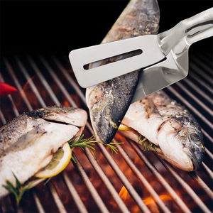 Utensilios de Cocina Multifuncionales de Acero Inoxidable: Pinza para Freír, Pinza para Carne y BBQ, Espátula para Pescado, Pinza para Pan para el Hogar - Product Image 3