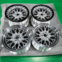 Jantes de dragster forgées et polies de 15, 17, 18 pouces, 6x139.7, 6x5.5, 6 trous, avec design en maille, pour Silverado, Sierra et camions de dragster