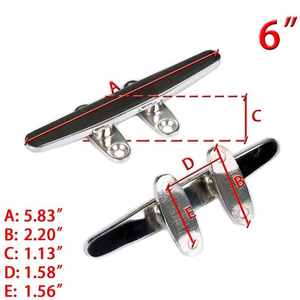 Étrier d'amarrage léger à 2 trous en acier inoxydable 316, accessoires <span class=keywords><strong>de</strong></span> quincaillerie pour pont <span class=keywords><strong>de</strong></span> yacht, attaches <span class=keywords><strong>de</strong></span> corde, pinces en acier moulé - Product Image 6