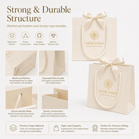 Grand sac en papier laminé gaufré mat de luxe personnalisé avec logo, moyen sac à provisions blanc en papier robuste pour magasin de vêtements à offrir