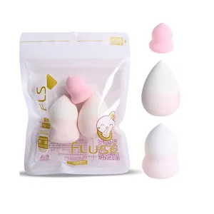 2024 Make up Hot Selling Morandi Color Portable Waterdrop Gourd 3pcs Mini Makeup Blender Beauty Sponge Egg Cosmetic Gift Set