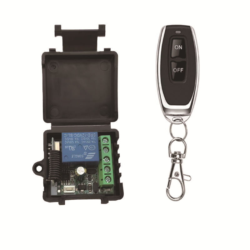 noir-20dbm-433mhz-code de données 22 bits-10a-60-120W-3A relais-1 petit