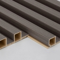 Persienne d'art intérieur moderne Panneaux muraux décoratifs cannelés en WPC Panneau de revêtement en PVC ignifuge imperméable pour mur plafond intérieur