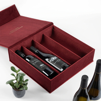 Carton magnétique de luxe personnalisé en forme de livre Verres à vin mats Boîtes d'emballage en feuille d'or