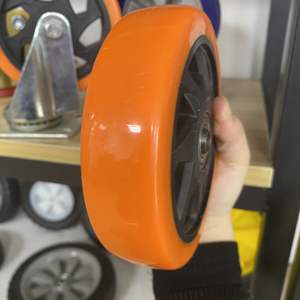 SQ <span class=keywords><strong>Castor</strong></span> Hot Sale Rueda De PU 3 4 5 6 Zoll Orange PVC Lenkräder 100mm Hoch leistungs rollen für Handwagen <span class=keywords><strong>Rhombus</strong></span> <span class=keywords><strong>Castor</strong></span> - Product Image 5