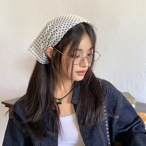 Foulard a pois, nuovo stile, fasce per <span class=keywords><strong>capelli</strong></span>, foulard quadrato, <span class=keywords><strong>bandana</strong></span> da donna per avvolgere i <span class=keywords><strong>capelli</strong></span> - Product Image 6