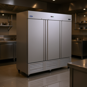 Réfrigérateur commercial Orikoool 81 pouces 72 pieds cubes en acier inoxydable 3 portes, armoire réfrigérée verticale, équipement de cuisine homologué ETL - Product Image 2