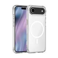 Coque transparente en acrylique pour iPhone 17 Air 16 15 14 13 Pro Max, magnétique pour recharge sans fil, coque transparente en PC pour iPhone 18 Pro