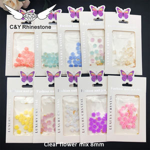 CY venta al por mayor 3D resina Nail Art Charms plástico <span class=keywords><strong>Rosa</strong></span> flor joyería cristal diamante manicura accesorios pegatinas calcomanías - Product Image 1