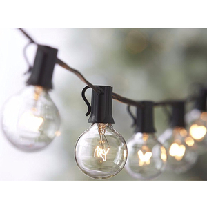 <span class=keywords><strong>Guirnalda</strong></span> de Luces Navideñas de 25 Pies/50 Pies con <span class=keywords><strong>Bombillas</strong></span> Edison G40 Transparentes con Base E12, <span class=keywords><strong>Bombillas</strong></span> Vintage de Bola Transparente para Exteriores, Patio, Decoración Colgante - Product Image 1