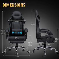 Chaise de jeu de haute qualité au meilleur prix, dossier haut réglable, design moderne, ergonomique, inclinable, appui-tête, soutien lombaire, pivotante avec repose-pieds