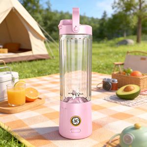 Licuadora Portátil de 550 ml, Licuadora Personal Recargable por USB para Smoothies, Batidos y Jugos de Frutas - Product Image 1