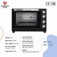 Four à convection électrique 60L avec rôtissoire, four de cuisson multifonctionnel de comptoir, CE CB, OEM CBU SKD CKD, MOQ 496