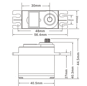 PDI-HV6235MG 34.6kg 0.13sec High-Torque Metal Gear Digital Standard for RC Car Helicopter Boat Airplane - Product Image 5