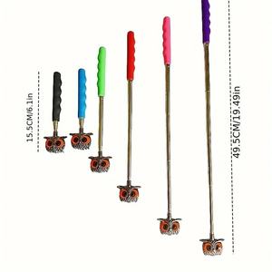 Prodotto per auto-massaggio telescopico in acciaio inossidabile a 5 sezioni con fonte di gufo - Product Image 4