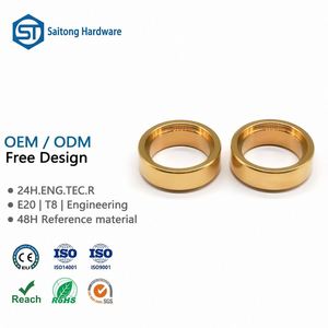 Buje de latón personalizado con certificación ISO, anillo de sujeción para herrajes de muebles y piezas de ensamblaje de maquinaria industrial - Product Image 1