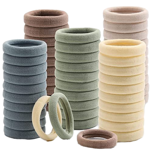100 pièces <span class=keywords><strong>de</strong></span> bandeaux en nylon pour cheveux, couleurs naturelles, simples, sans couture, haute élasticité, anneaux en caoutchouc pour cheveux, ne blessent pas les cheveux, anneau <span class=keywords><strong>de</strong></span> serviette - Product Image 1