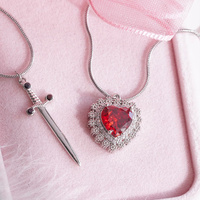 Collier avec pendentif en forme de cœur, bijoux pour la Saint-Valentin, colliers assortis pour les couples