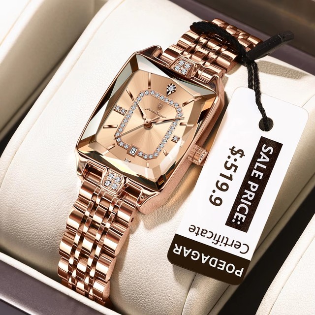 POEDAGAR 785 Fashion Quartz Watch Women Stainless Steel Waterproof Luminous Date Auto Luxury Watches for Ladies Relogio Feminino