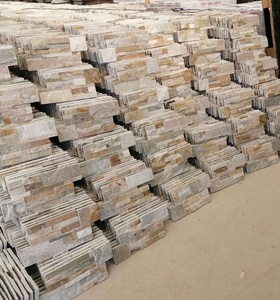 Façade empilée <span class=keywords><strong>en</strong></span> <span class=keywords><strong>pierre</strong></span> naturelle 18x35 S Panneau mural champignon extérieur moderne pour villas hôtels Finition fendue Tuile d'ardoise naturelle - Product Image 6